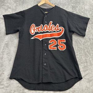 Vintage Majestic Jersey Mens Small Baltimore Orioles Mesh MLB Custom #25 Martez